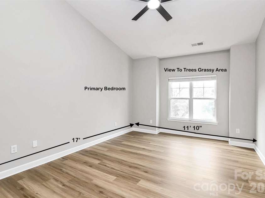 16464 Redstone Mountain Lane, Charlotte, NC 28277.  MLS# CAR4341427, YatesRealty ID 4067. Primary bedroom. 17' x 11' 10