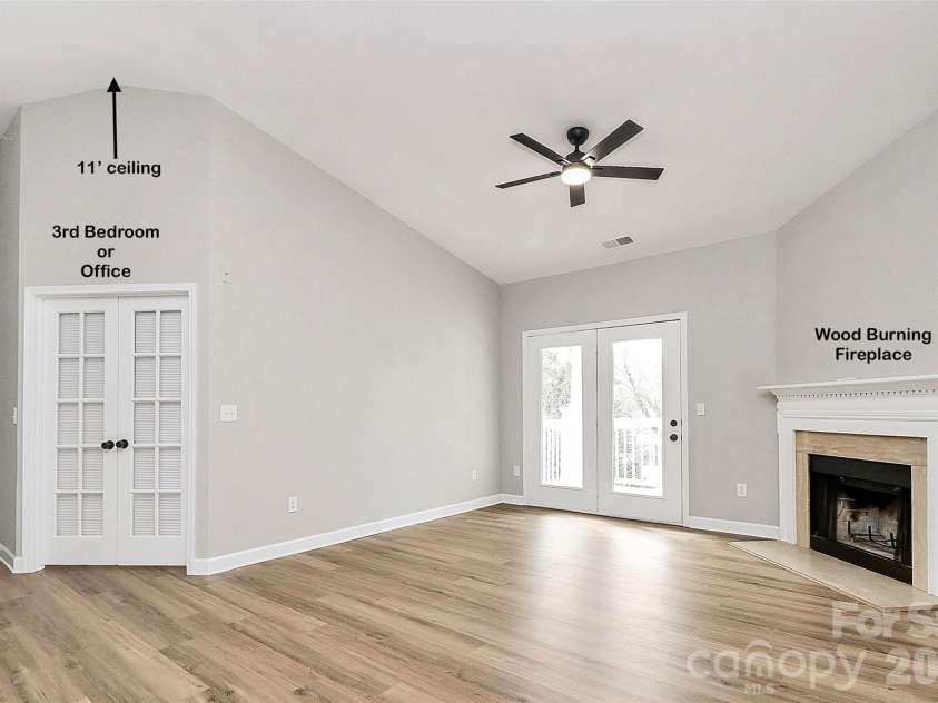 16464 Redstone Mountain Lane, Charlotte, NC 28277.  MLS# CAR4341427, YatesRealty ID 4067. View From Kitchen - 3rd Bed or Office Blinds closed