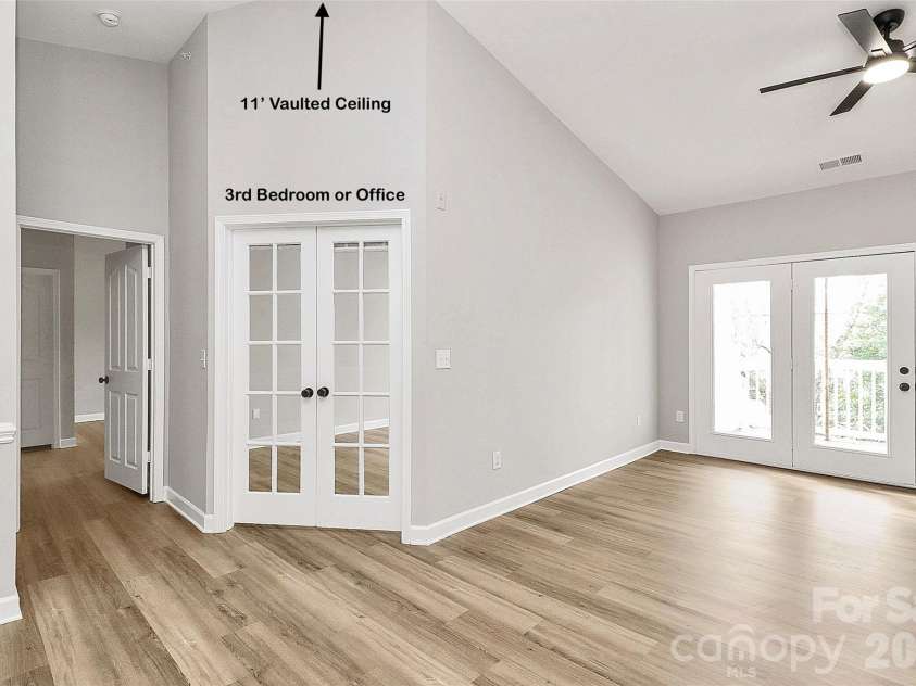 16464 Redstone Mountain Lane, Charlotte, NC 28277.  MLS# CAR4341427, YatesRealty ID 4067. View From Kitchen-  3rd Bed or Office Blinds open