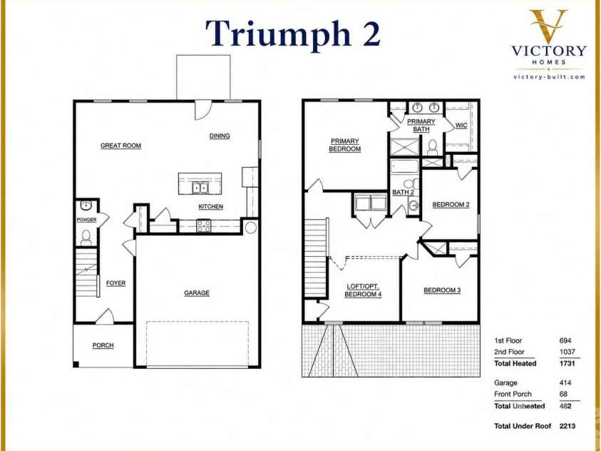235 Hidden Hollow Drive, Mt Ulla, NC 28125.  MLS# CAR4400912, YatesRealty ID 40693. Floorplan  Triumph 2