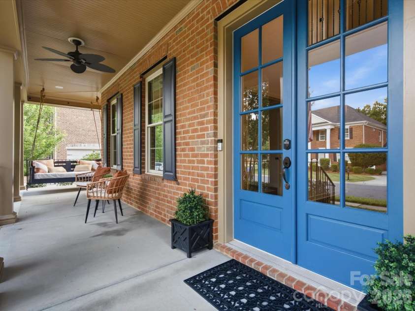 3209 Hartford Way, Weddington, NC 28104.  MLS# CAR4407402, YatesRealty ID 40745. Charming covered front porch.