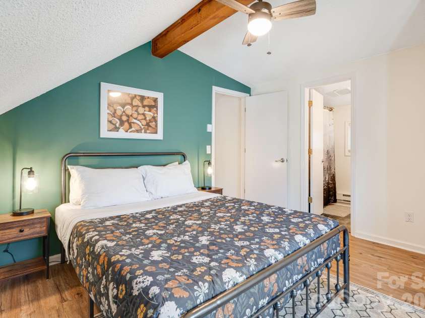 21 Susan Drive, Maggie Valley, NC 28751.  MLS# CAR4241989, YatesRealty ID 4076. Bedroom # 3 Upstairs with attached bathroom