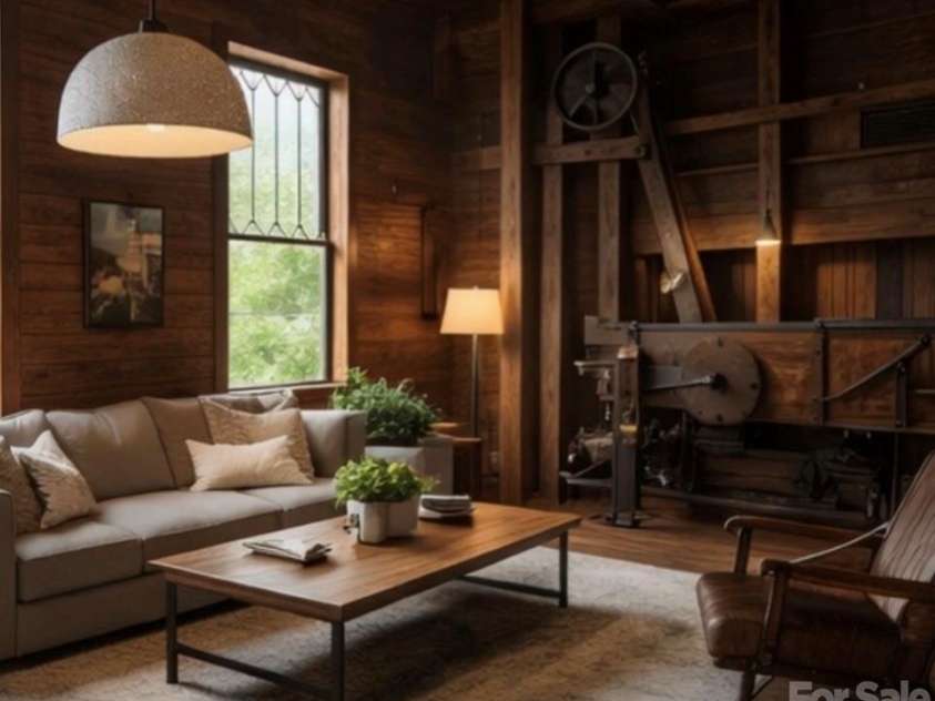 1 Old Mill Lane, Weaverville, NC 28787.  MLS# CAR4410367, YatesRealty ID 40782. AI staged for Res conversion inside Mill