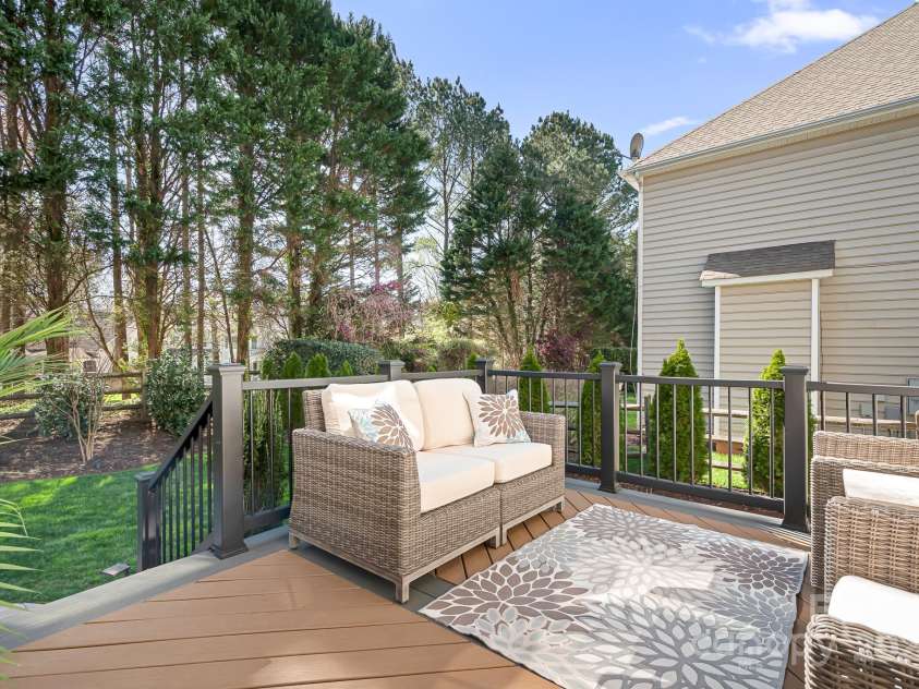 15124 Hugh Mcauley Road, Huntersville, NC 28078.  MLS# CAR4234988, YatesRealty ID 4079. Exiting the home to the composite deck.