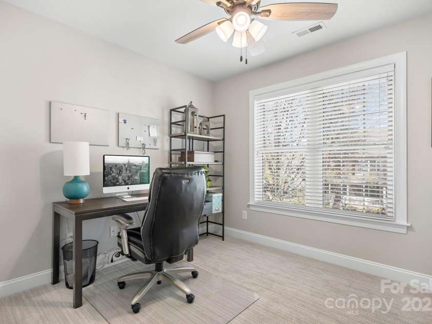 15124 Hugh Mcauley Road, Huntersville, NC 28078.  MLS# CAR4234988, YatesRealty ID 4079. Secondary bedroom #1. (currently used as an office)