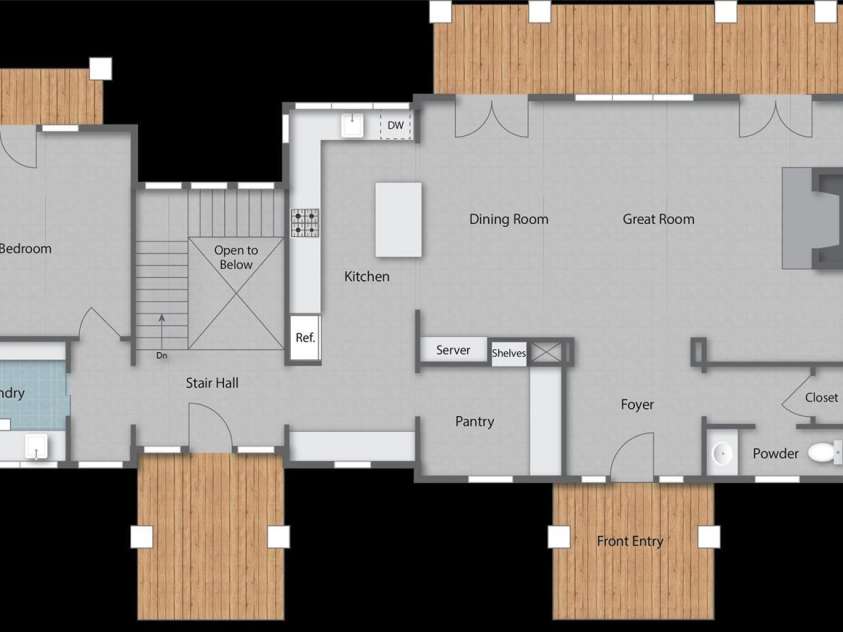 180 Side Cut Way, Sylva, NC 28779.  MLS# CAR4092206, YatesRealty ID 408. Main Level Floorplan