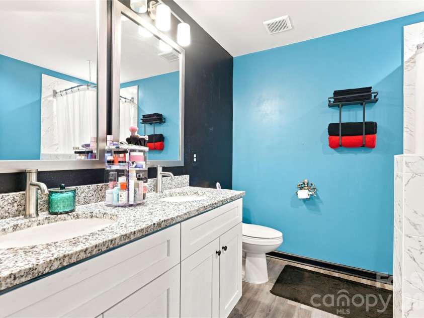 313 Bell Street, Mount Holly, NC 28120.  MLS# CAR4407758, YatesRealty ID 40814. Primary Bath with double vanity
