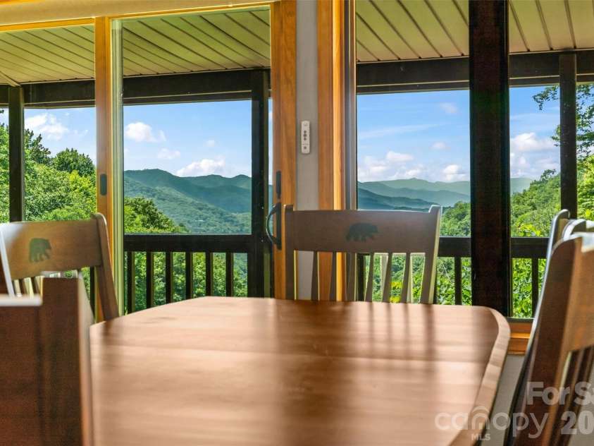670 Parkway Drive, Maggie Valley, NC 28751.  MLS# CAR4405565, YatesRealty ID 40834. All your guests will enjoy the view while dining