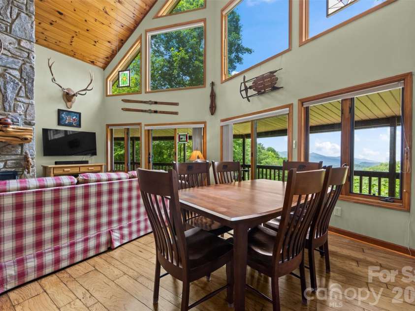 670 Parkway Drive, Maggie Valley, NC 28751.  MLS# CAR4405565, YatesRealty ID 40834. Large dining area