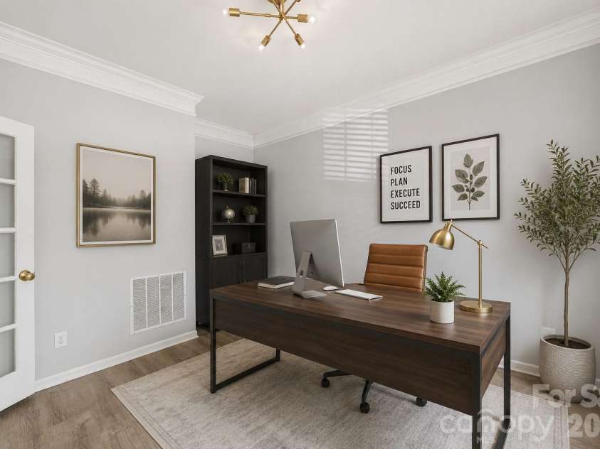 5011 Elementary View Drive, Charlotte, NC 28269.  MLS# CAR4407861, YatesRealty ID 40857. Virtually staged office