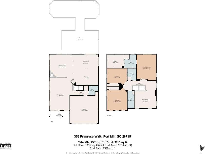 353 Primrose Walk, Fort Mill, SC 29715.  MLS# CAR4397458, YatesRealty ID 40982. 