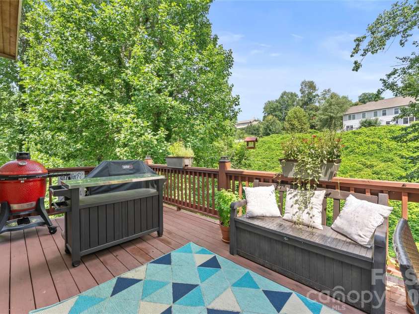 118 Houston Street, Asheville, NC 28801.  MLS# CAR4408207, YatesRealty ID 40986. Main level deck
