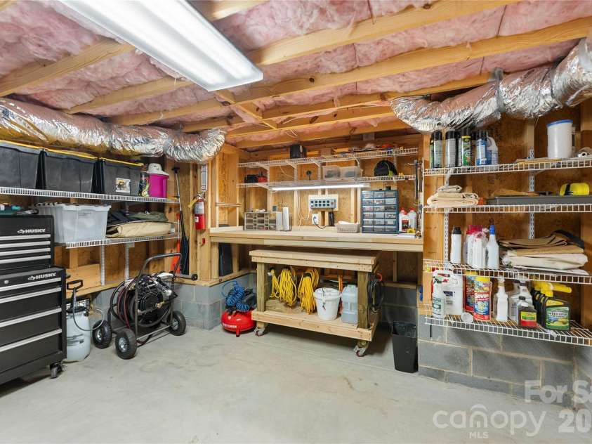 2551 Eagle Drive, Conover, NC 28613.  MLS# CAR4408990, YatesRealty ID 41030. Basement Workshop