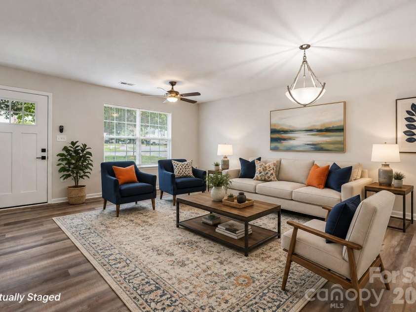 7305 Larwill Lane, Charlotte, NC 28216.  MLS# CAR4409248, YatesRealty ID 41039. Living Area Virtually Staged