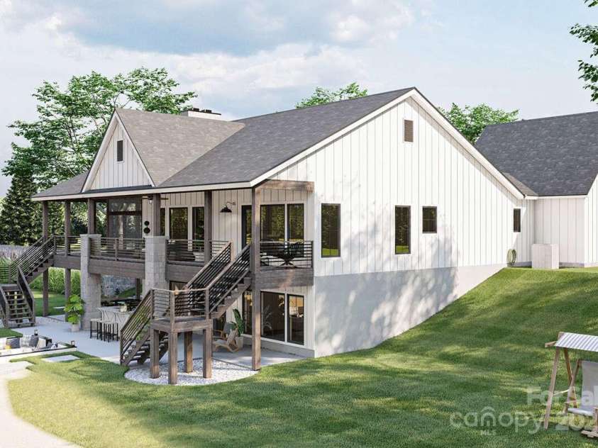 99999 Mills River Way, Horse Shoe, NC 28742.  MLS# CAR4224769, YatesRealty ID 4104. Modern Farmhouse Side