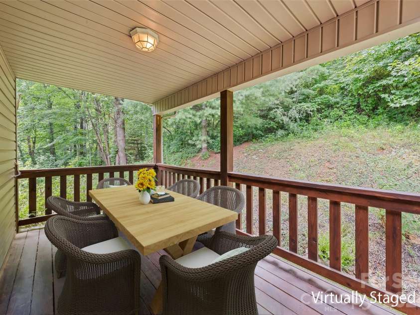 89 Cypress Lane, Canton, NC 28716.  MLS# CAR4399169, YatesRealty ID 41074. Back deck