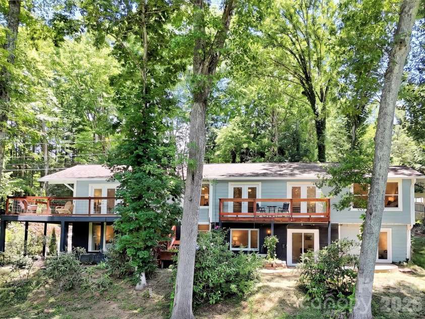28 Wake Street, Waynesville, NC 28716.  MLS# CAR4402099, YatesRealty ID 41125. Full golf course side view