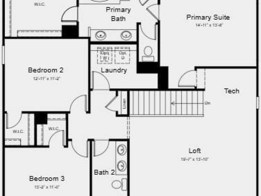 1710 Hubert Graham Way, Tega Cay, SC 29708.  MLS# CAR4389281, YatesRealty ID 41142. Second Floor Plan - Additional Highlights Include: a covered back patio, gourmet kitchen, and a study with double doors and additional windows