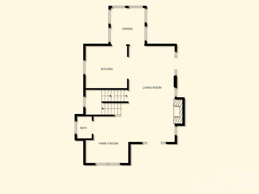 218 Junaluska Oaks Drive, Waynesville, NC 28786.  MLS# CAR4409822, YatesRealty ID 41144. Main Level Floor Plan