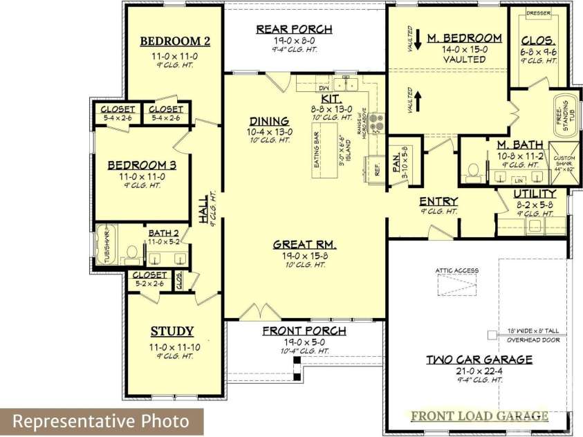 116 Arboretum Way, Shelby, NC 28150.  MLS# CAR4409860, YatesRealty ID 41229. Floorplan Rendering