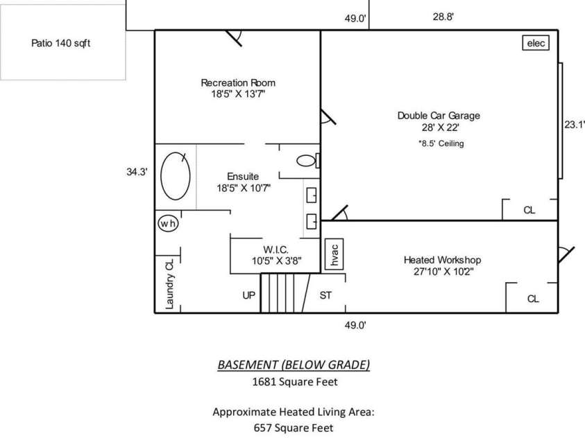 1572 Brushy Fork Road, Sylva, NC 28779.  MLS# CAR4404405, YatesRealty ID 41243. Basement 657 SqFt
