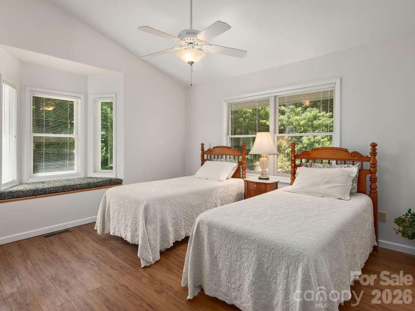 1572 Brushy Fork Road, Sylva, NC 28779.  MLS# CAR4404405, YatesRealty ID 41243. Bedroom with vaulted ceiling