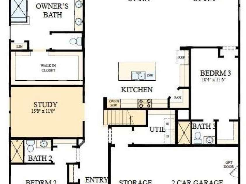 3462 Charolais Lane, Harrisburg, NC 28075.  MLS# CAR4411154, YatesRealty ID 41249. Level 1 Layout