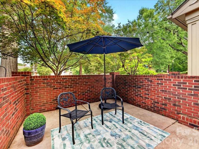 4632 Dabney Vigor Drive, Charlotte, NC 28209.  MLS# CAR4405775, YatesRealty ID 41279. Enclosed patio