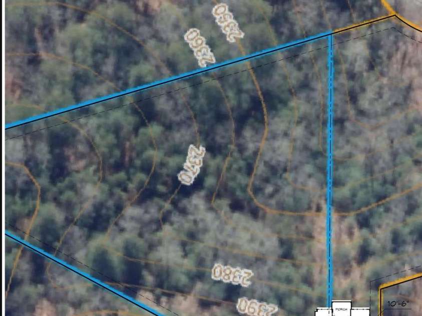 9999 Woodhen Way, Horse Shoe, NC 28742.  MLS# CAR4342932, YatesRealty ID 4129. Proposed home placement on the property