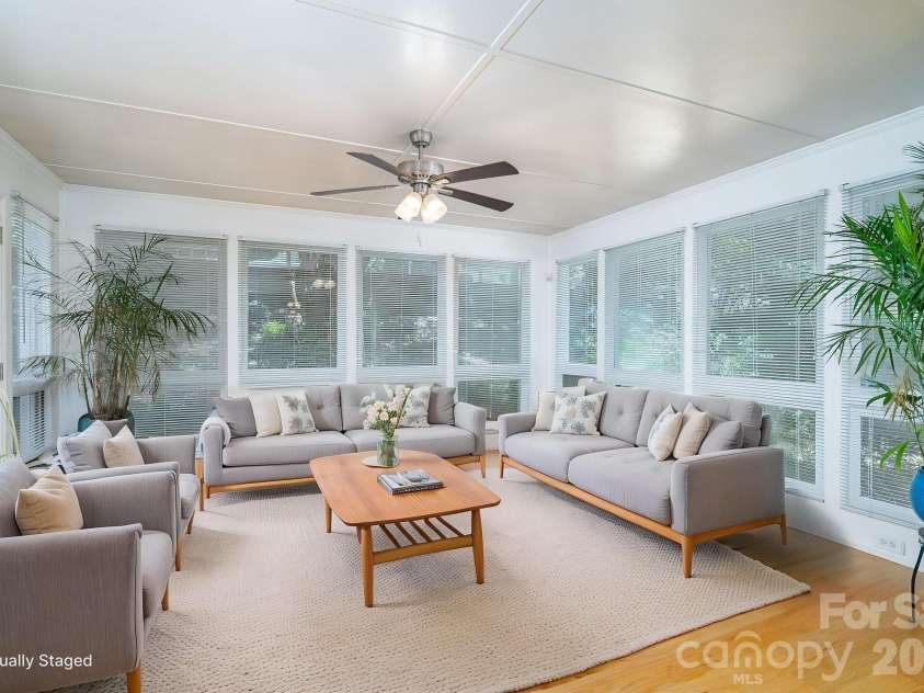 1308 Dumbarton Road, Gastonia, NC 28054.  MLS# CAR4396457, YatesRealty ID 41313. Virtually staged Sunroom