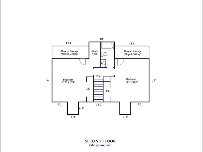 26 Moriah Lane, Asheville, NC 28803.  MLS# CAR4409521, YatesRealty ID 41314. Upper level floor plan.