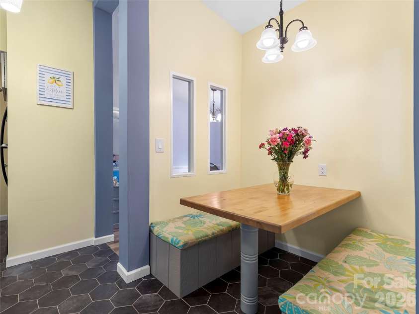 32 Reeves Road, Leicester, NC 28748.  MLS# CAR4407288, YatesRealty ID 41329. Built in eating nook