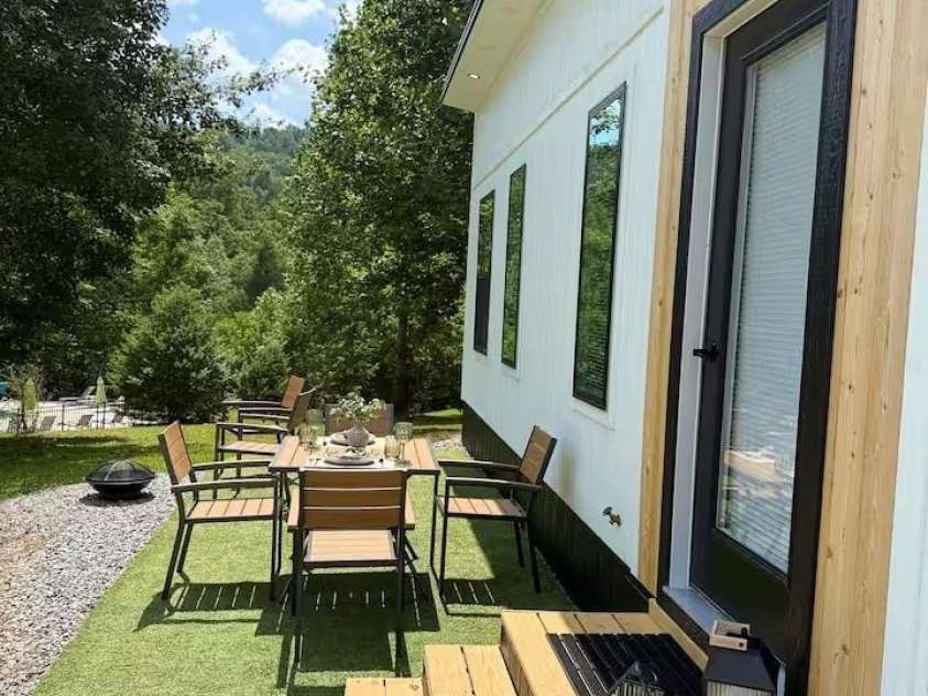 231 Fibber Magee Drive, Union Mills, NC 28167.  MLS# CAR4408945, YatesRealty ID 41363. Tiny house