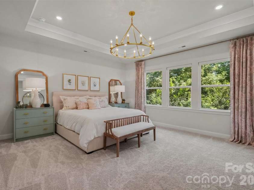 4128 Merkland Lane, Charlotte, NC 28226.  MLS# CAR4409085, YatesRealty ID 41414. Primary bed with trey ceiling