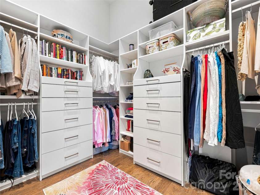 25 Bartrams Walk Drive, Asheville, NC 28804.  MLS# CAR4402146, YatesRealty ID 41418. One of two custom primary closets