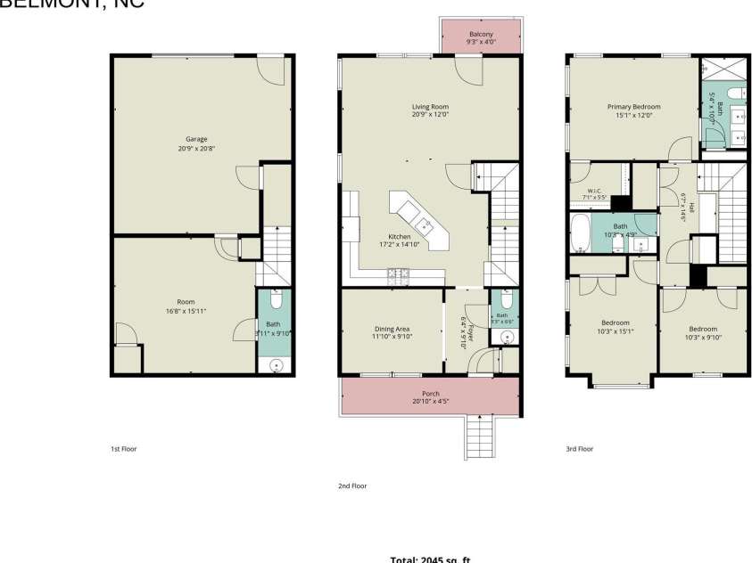 1001 Township Parkway, Belmont, NC 28012.  MLS# CAR4411189, YatesRealty ID 41471. 