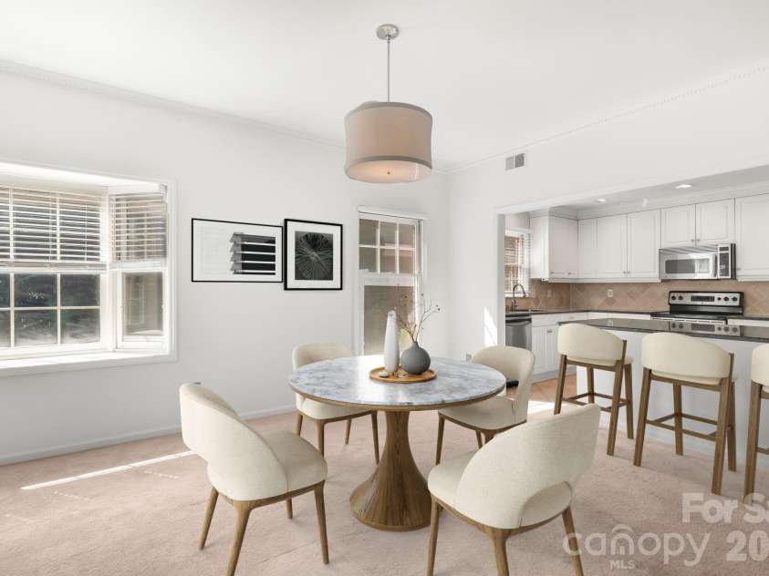 1016 Queens Road, Charlotte, NC 28207.  MLS# CAR4356907, YatesRealty ID 41564. Virtually staged