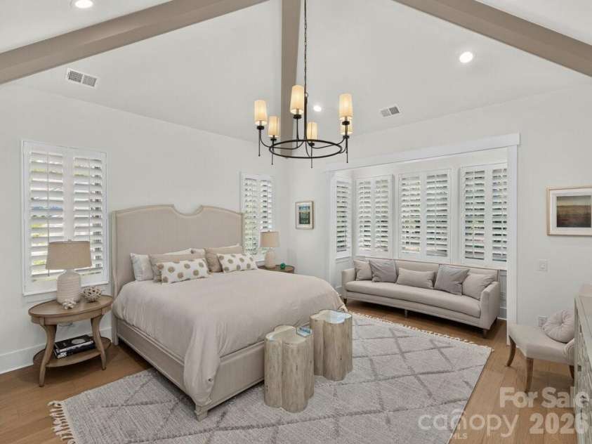3098 Sherman Drive, Lancaster, SC 29720.  MLS# CAR4404508, YatesRealty ID 41590. Primary Bedroom Vault with Stained Beams
