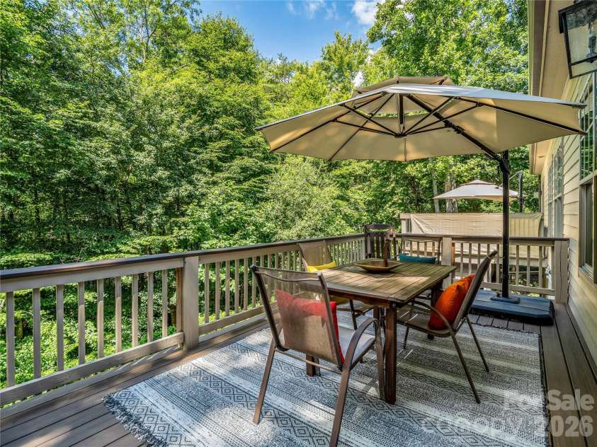 122 Cisco Road, Asheville, NC 28805.  MLS# CAR4400594, YatesRealty ID 41609. Back deck off of main level