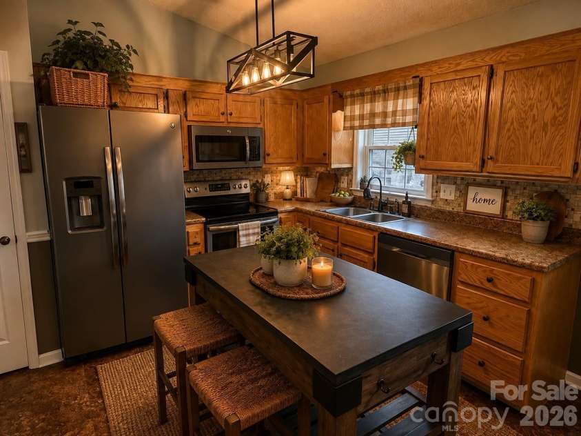 362 Mt Herman Road, Hudson, NC 28638.  MLS# CAR4410654, YatesRealty ID 41631. AI generated decor
