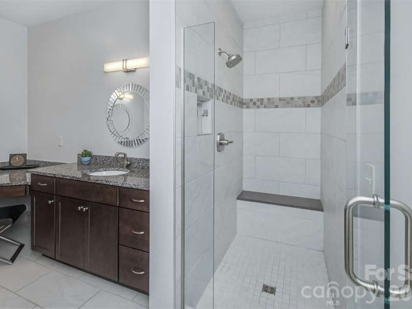 157 Copper Valley Lane, Hendersonville, NC 28739.  MLS# CAR4401396, YatesRealty ID 41639. Large Walk-in Shower