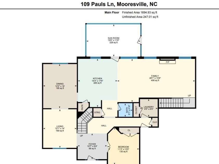 109 Pauls Lane, Mooresville, NC 28117.  MLS# CAR4410100, YatesRealty ID 41665. 