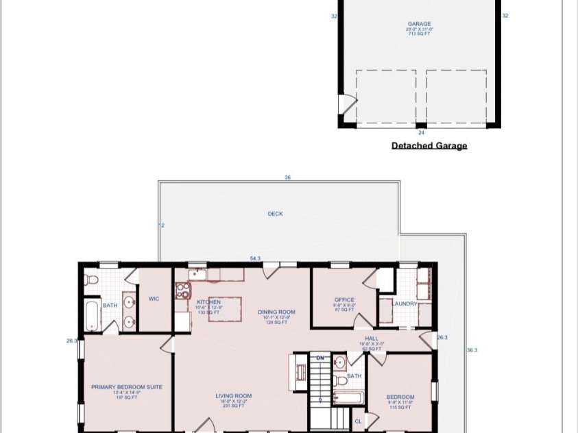 142 Talley Ridge Drive, Troutman, NC 28166.  MLS# CAR4407328, YatesRealty ID 41676. Main Level Floor Plan