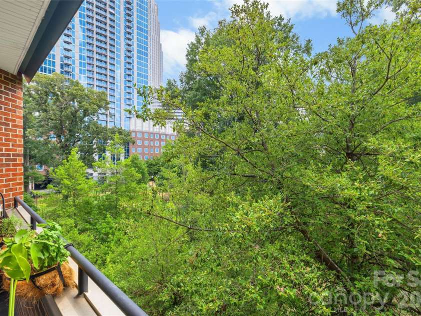 224 Poplar Street, Charlotte, NC 28202.  MLS# CAR4409440, YatesRealty ID 41677. Views from private balcony
