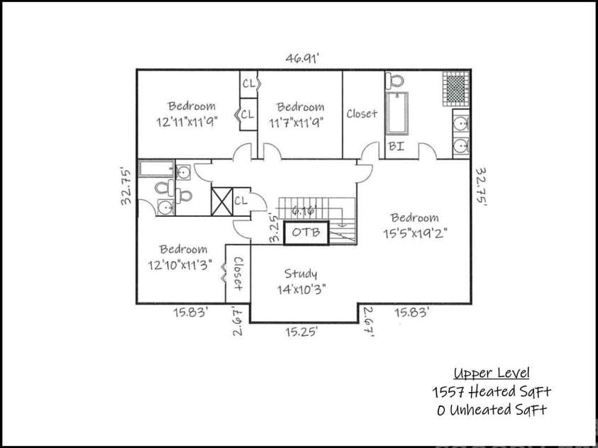 354 41st Avenue Place, Hickory, NC 28601.  MLS# CAR4411585, YatesRealty ID 41680. Floor Plan Upper Level