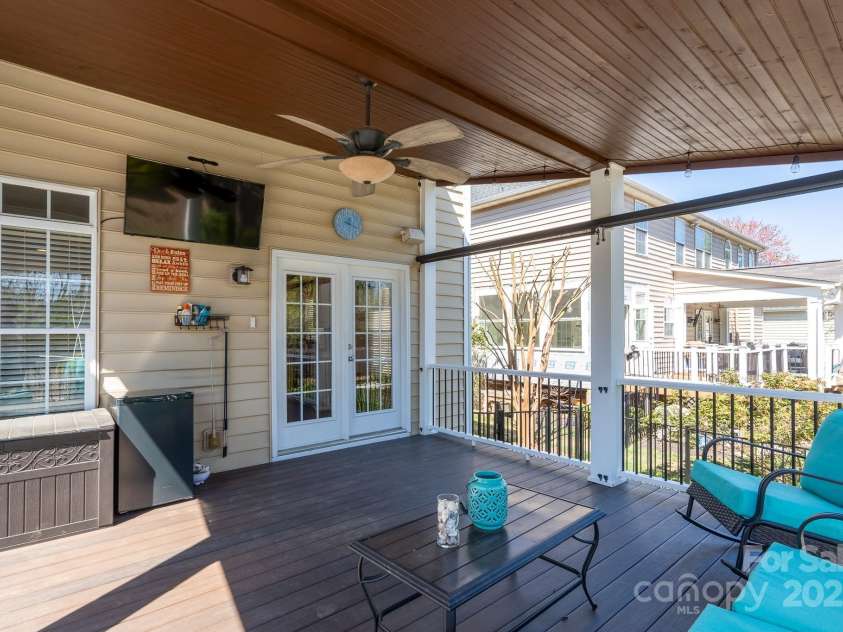 14117 Hiawatha Court, Huntersville, NC 28078.  MLS# CAR4235904, YatesRealty ID 4169. Your private rear patio has LED TV