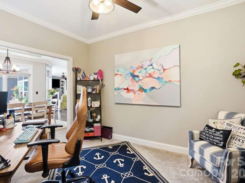 1100 Avalon Place, Matthews, NC 28104.  MLS# CAR4411415, YatesRealty ID 41696. Fantastic flex room for office, workout, den or more!