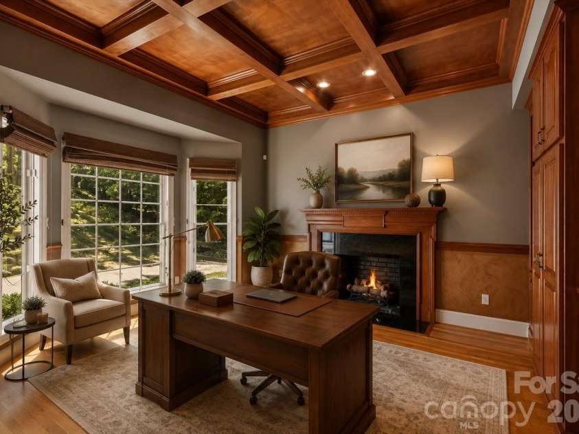 705 Lake Club Drive, Nebo, NC 28761.  MLS# CAR4410301, YatesRealty ID 41710. Virtually staged office/study