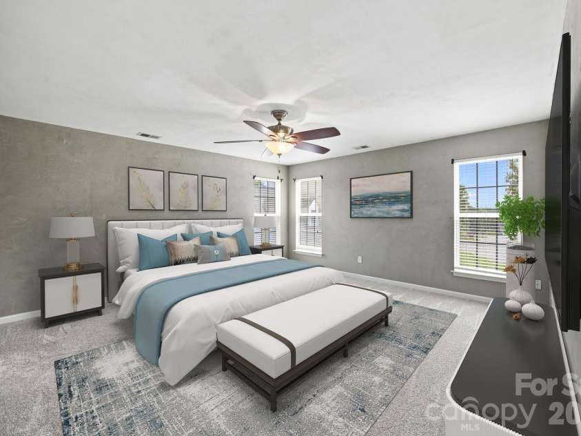 2426 Smith Cove Road, Denver, NC 28037.  MLS# CAR4401720, YatesRealty ID 41719. Primary bedroom-virtually staged