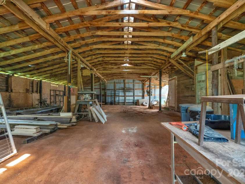 2036 Biggers Lake Road, Shelby, NC 28152.  MLS# CAR4273982, YatesRealty ID 4178. Interior of large barn